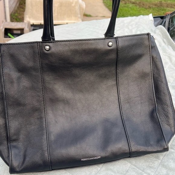 Rebecca Minkoff Handbags - Rebecca Minkoff Black Leather MAB Tote with Side Zippers